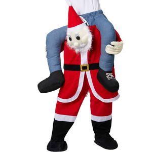 Huckepack-Kostüm Weihnachtsmann - rot/weiß