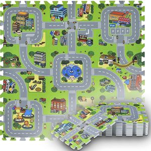 Detský puzzle koberec 36304, puzzle koberec, z peny EVA - protišmykový, izoluje chlad a tlmí hluk, 90 x 90 cm