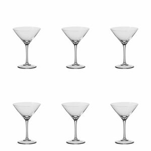 Leonardo Ciao+ Cocktailschale 6er Set, Cocktail Glas, Martiniglas, Extrem Stoßfest, 210 ml, 19835