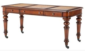 Casa Padrino Luxus Schreibtisch / Sekretär Mahagony Wood Antik Stil Braun 175 x 80 cm