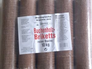 10kg Holzbriketts Buchenholzbriketts Rund Buche Briketts Holz