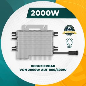 Deye Wechselrichter 2000W SUN-M200G4-EU-Q0 | Photovoltaik WIFI Mikrowechselrichter  (drosselbar auf 800W/600W)