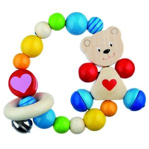 Heimess 763810 Greifling Elastik Herzbär, bunt (1 Stück)