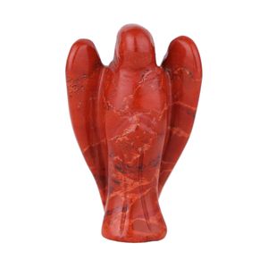 Morella Edelstein roter Jaspis Engel Glücksbringer Schutzengel zum Mitnehmen 3,5 cm in Samtbeutel
