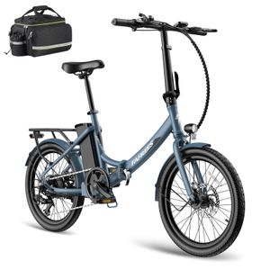 F20 Light 20 zoll E-bike 250W Citybike 36V/14.5Ah LCD Faltbares und Kompaktes Ebike-Blau