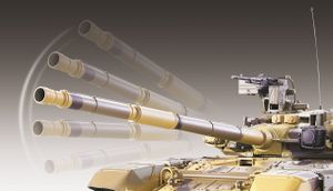 Panzer T-90 Rauch & Sound 1:16, Metallgetriebe, Metallketten, Metallräder; Holzbox; AMEWI Professional Line