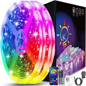 LED Strip 5M Streifen set mit Fernbedienung Lichtband Smart RGB Lichtleiste Farbwechsel Lichterkette SMD Dimmbar Wasserdicht Party Beleuchtung Retoo