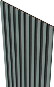 MEBANO. Akustikpaneele Holz 240 x 53 cm, Farbe: Olive Wandpaneele, Holzpaneele Wand, Moderne Lamellenwand auf Filz, MDF Wandverkleidung
