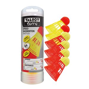 Talbot-Torro Speedbadminton piłki 6 pack czerwony żółty