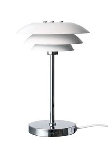Tischleuchte, Nachttisch, Schreibtischlampe, Tischlampe, Leselampe, DL20 weiß/chrom Dyberg Larsen
