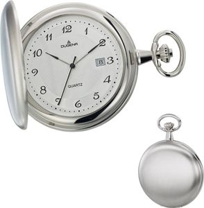 Dugena Taschenuhr mit Kette 4460301-1 Savonette mit Datumsanzeige