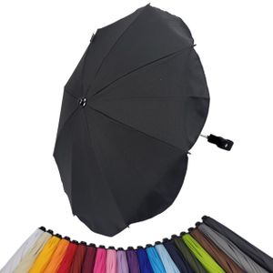 BAMBINIWELT Sonnenschirm für Kinderwagen Ø68cm UV-Schutz50+ Schirm Sonnensegel Sonnenschutz, schwarz