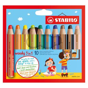 STABILO Multitalentstift woody 3 in 1 10er Karton Etui