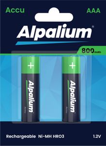 Akku Batterien AAA, 800 mAh, 2er Pack, Alpalium, sofort einsatzbereit