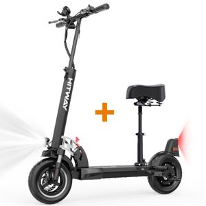 HITWAY10 Zoll Elektroscooter ABE eKFV mit Sitz E-Scooter mit Straßenzulassung | mit 500W Motor Max. 10-19km/h 10Ah , Für Erwachsene