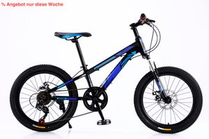 Vankel 20 Zoll Kinderfarrad kinderbike für Jungen Mädchen MTB 20 Zoll  Fahrrad  mit Shimano 6 Gang Kettenschaltung, Farbe:blau