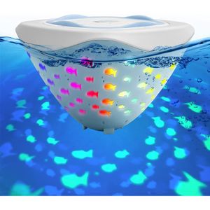 Poolbeleuchtung Fisch Projektions Bad Licht LED, Wasserdichtes Badewannenlicht, Badespielzeug mit Licht, Teichbeleuchtung