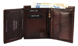 Leonardo Verrelli Herren Geldbörse aus Echtleder mit RFID-Schutz