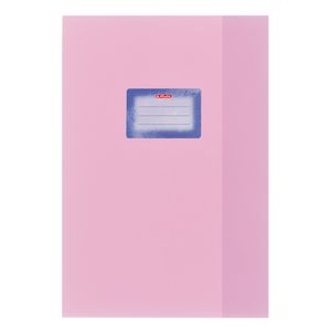 5 Herlitz Heftumschläge / Hefthüllen DIN A4 / Baststruktur / Farbe: rosa