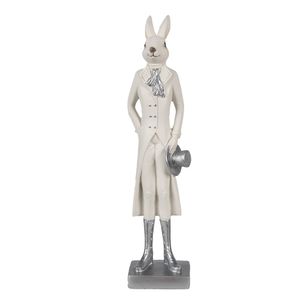 Clayre & Eef Figur Kaninchen 34 cm Weiß Polyresin