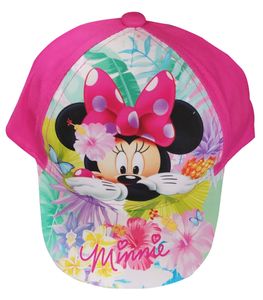 Disney Minnie Mouse Kappe Mütze für Kinder "Minnie" Tropic Blumen Pink, Gr.48