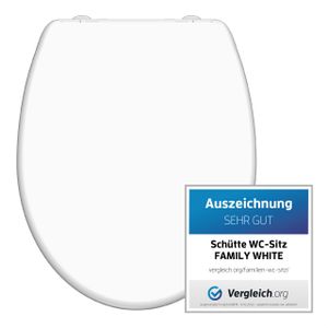 SCHÜTTE FAMILY WHITE WC Sitz mit Kindersitz, Duroplast Toilettendeckel mit Absenkautomatik und Schnellverschluss SCHÜTTE FAMILY WHITE WC Sitz mit Kindersitz, Duroplast Toilettendeckel mit Absenkautomatik und Schnellverschluss