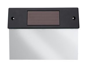 Grundig Hausnummernschild mit LED Beleuchtung - Solarbetrieben - Wandmontage - Inkl. Schrauben - Schwarz/Transparent