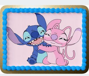 Essbar Lilo und Stitch Tortenaufleger Torte Tortenbild Zuckerbild Premium 0,6mm (LS01)