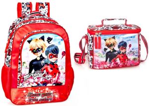 Ladybug & Cat Noir - Rucksack und Kindergartentasche, rot