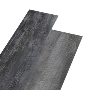 vidaXL PVC-Fliesen Selbstklebend 5,21 m² 2 mm Grau Glänzend