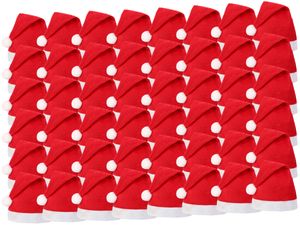 Alsino Weihnachtsmütze Nikolausmütze Werbeartikel rot mit Bommel wm-32, Menge wählen:60