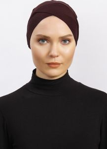 Praktish Capraz Hijab BONE Bonnet Braun Kopftuch Untertuch Tesettür Scarf