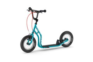 Yedoo Tidit Kinder Roller Scooter Tretroller - für Kinder ab 5 Jahre, mit Luftreifen 12/12, Reflexelementen und verstellbarem Lenker Blau