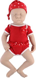 Silikonowa lalka reborn, realistyczna tekstura, opcje unisex, 43 cm (16,92 cala) dziewczynka