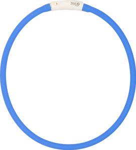 Hundehalsband LED Blau Leuchthalsband Leuchtband Wasserdicht Kürzbar Aufladbar USB