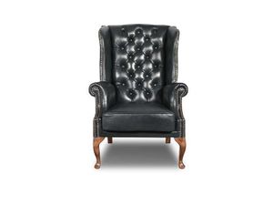 Chesterfield Sessel Cathedral Shiny Schwarz