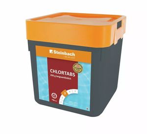 Steinbach Poolpflege Chlortabs 5 kg - 25x 200g Tabletten langsamlöslich