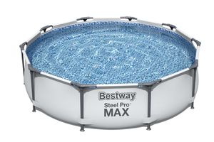 Bestway® Steel Pro MAX™ Frame Pool ohne Pumpe Ø 305 x 76 cm, lichtgrau, rund
