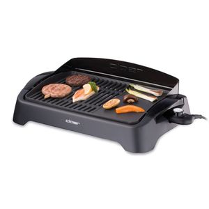 Cloer 6750 Antihaftbeschichtet/Standfuß/gesundes 2000 Watt/Grillfläche: 43 x 30,5 cm/Barbecue-Grill Gebürstet schwarz Cloer 6750 Antihaftbeschichtet/Standfuß/gesundes 2000 Watt/Grillfläche: 43 x 30,5 cm/Barbecue-Grill Gebürstet schwarz