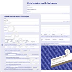 Avery Zweckform 2849, Einheitsmietvertrag für Wohnungen, A4, 4-seitig