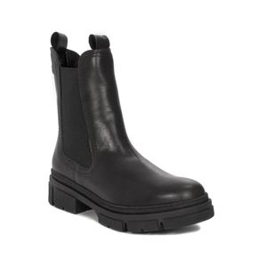 Tamaris Damen Stiefelette Chelsea Boot Leder profilierte Laufsohle 1-25901-41, Größe:38 EU, Farbe:Schwarz