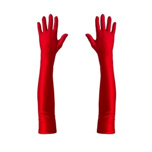 Oblique Unique Damen Handschuhe Lang rot Handschuh für Hochzeit Fasching Karneval Motto Party Kostüm Accessoire für Halloween