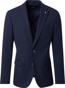 VENTI Herren Anzugsakko City Revers Casual-Fit Bi-Color Blau 56