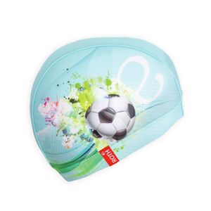 Kinder-Badekappe, 21x19 cm, 82% Polyester, 18% Elasthan, Fußball-Star