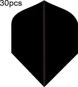 30 Stück professionelles Schwanzspinne-Dart-Flights-Schwanzzubehör in Standardform-Schwarz