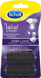 Scholl Velvet Smooth Wet & Dry Ersatzrolle mit Diamantpartikeln Ultra 2 Stück