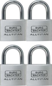 4 x Burg Wächter Zylinderschlösser Alutitan 770/50 Gleichschliessend