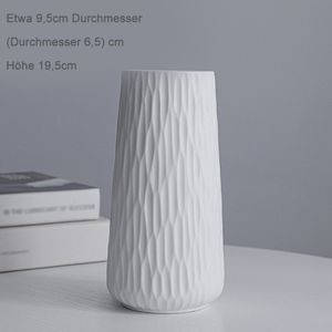 Keramikvase 1er-Set weiß Höhe 19,5 cm