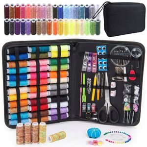 Nähset mit 226er Nähzubehör Sewing Kit 43 Stück Spulen-Faden Nähgarn 10 Nähnadeln Nähkasten Komplett Premium Nähzeug Reise Nähset für Anfänger