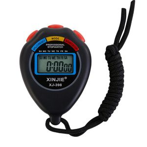 Stoppuhr Lcd Digital Profi Chronograph Timer Zähler Sport Fitnessgerät-Schwarz